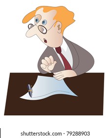 The examiner asked a question and waits for response