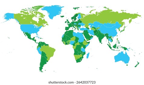 Examining Global Geography Political Borders and Terrestrial Locations of Countries Around the Globe