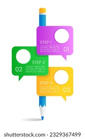 Examining language skills infographic chart design template. Abstract vector infochart with blank copy spaces. Instructional graphics with 3 step sequence. Visual data presentation