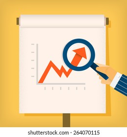 Examining Profits
Reviewing profits on a graph with a magnifying glass.