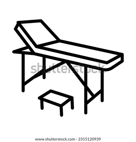 Examining table icon vector design illustration