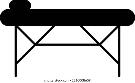 examining table stretcher patient hospital bed healthy Glyph