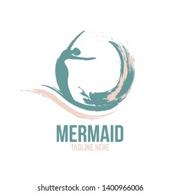 An example of an abstract mermaid logo