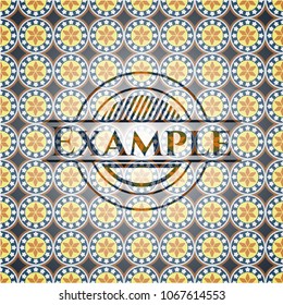 Example arabesque badge. arabic decoration.
