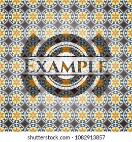 Example arabesque badge. arabic decoration.