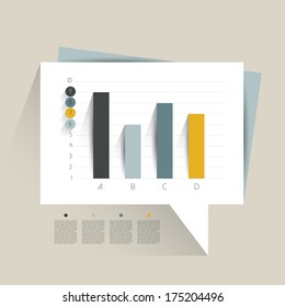 Example Of Business Flat Design Graph. Infographics Chart.