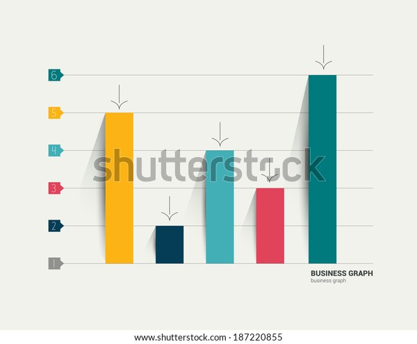 ビジネスフラットデザイングラフの例 インフォグラフィックスの色グラフ のベクター画像素材 ロイヤリティフリー