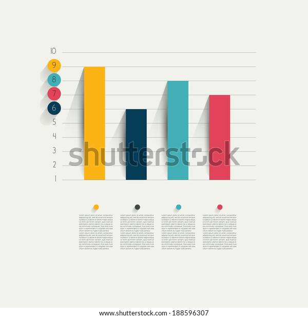 Example of business flat design graph. Infographics\
chart. 