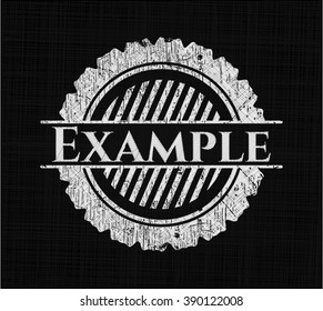 Example chalk emblem, retro style, chalk or chalkboard texture