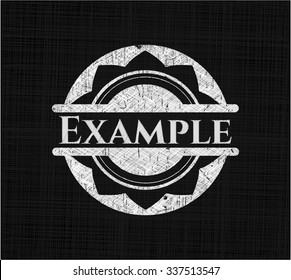 Example chalkboard emblem on black board