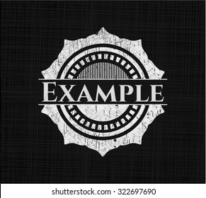 Example chalkboard emblem written on a blackboard