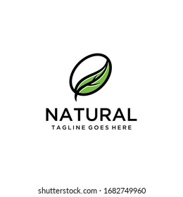 An example of a coffee logo that is planted and processed naturally without preservatives.