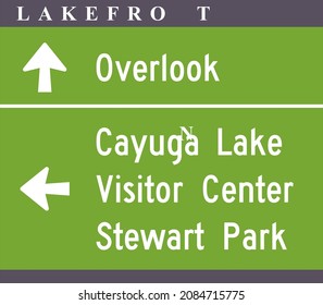 Example of a Color-Coded Community Wayfinding Guide Sign System, Guide Signs, Conventional Roads,  United States Department of Tranportation Federal Highway Administration