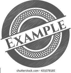 Example drawn in pencil