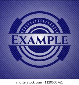 Example emblem with jean background