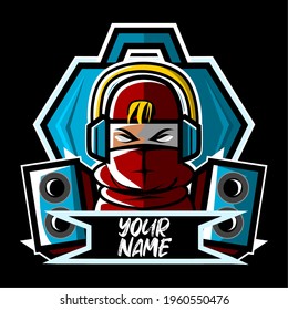 An example of an esports-style logo that is about a store that sells a lot of gaming accessories ,in demand by many young people.