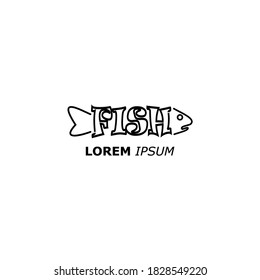 Example of a fish logo, suitable for a restaurant logo with a fish food theme