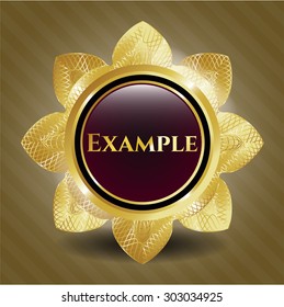Example gold shiny badge