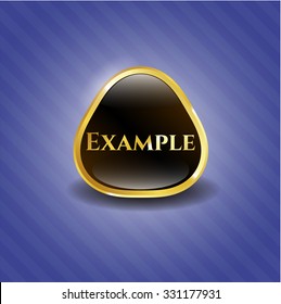 Example gold shiny emblem