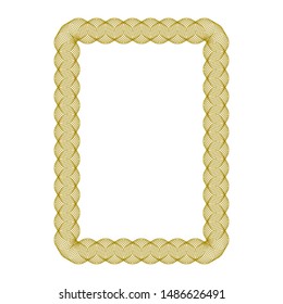 An example of a golden frame template from circles.