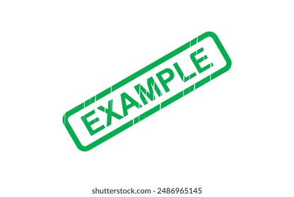 Example green stamp vector text