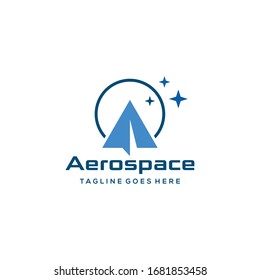 An example of inspiration sign / logo of the mountains symmetrical with an airplane above it.