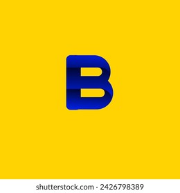 example of the letter B logo in blue