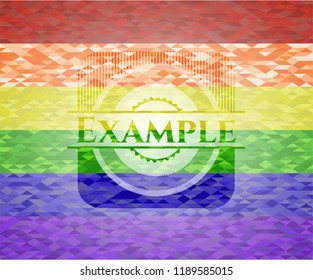 Example lgbt colors emblem 