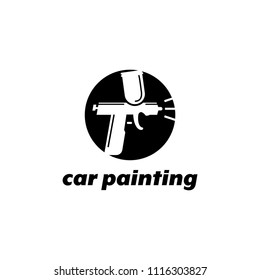 An example of the logo to the logo of the car body paint repair workshop