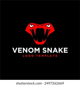 Example of logo, icon, graphic, illustration, vector of venomous snake head