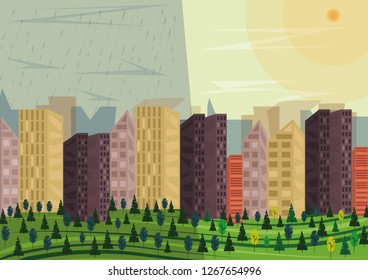Example of microclimate. A very big city (metropolis or agglomeration), there different areas or zones have a different weather conditions