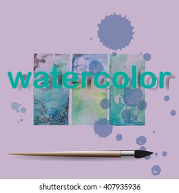 an example of mixing watercolors in three versions /art brush