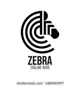 Example of modern logo zebra head