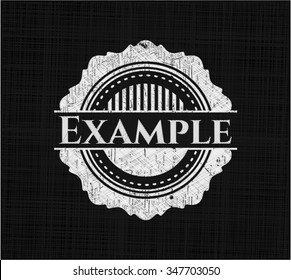 Example on chalkboard