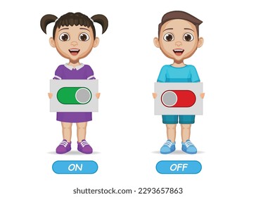 example of opposite adjectives word for kids