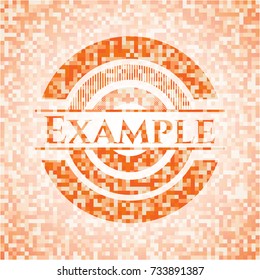 Example orange mosaic emblem