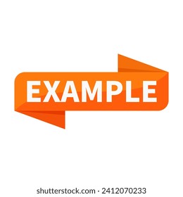 Example Orange Ribbon Rectangle Shape For Explanation Detail Information Knowledge Announcement
