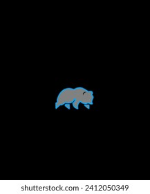 Example of a polar bear silhouette