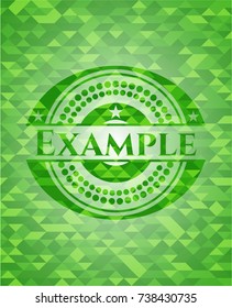 Example realistic green mosaic emblem