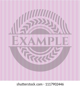 Example realistic pink emblem