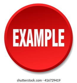 Example Red Round Flat Isolated Push Button