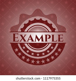 Example retro red emblem