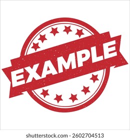 Example round stamp icon grunge distressed style.