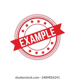 example Rubber stamp design. VECTOR ILLUSTRATION. 