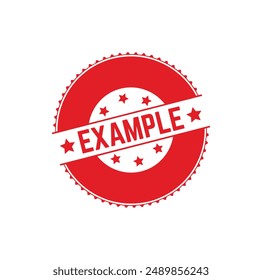 example Rubber stamp design. VECTOR ILLUSTRATION. 