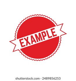 example Rubber stamp design. VECTOR ILLUSTRATION. 