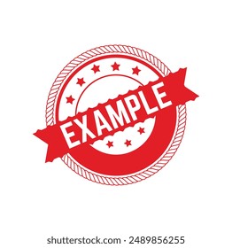 example Rubber stamp design. VECTOR ILLUSTRATION. 