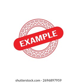 Exemplo de carimbo. Ilustração de vetor de carimbo de grunge de borracha vermelha