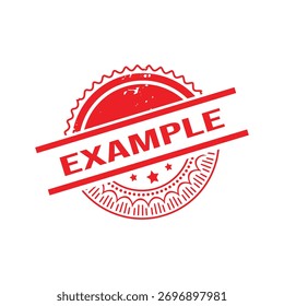 Exemplo de carimbo. Ilustração de vetor de carimbo de grunge de borracha vermelha