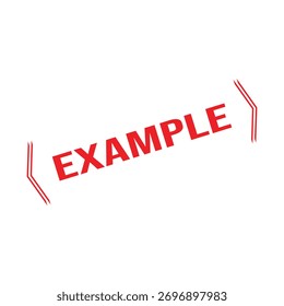 Exemplo de carimbo. Ilustração de vetor de carimbo de grunge de borracha vermelha